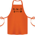Fossil Set Palaeontologist Palaeontology Cotton Apron 100% Organic Orange