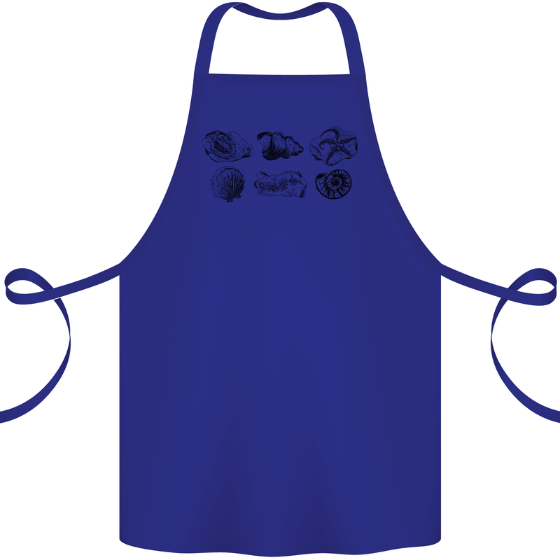 Fossil Set Palaeontologist Palaeontology Cotton Apron 100% Organic Royal Blue