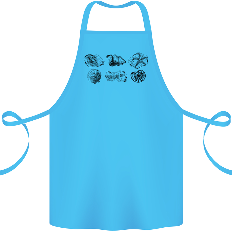 Fossil Set Palaeontologist Palaeontology Cotton Apron 100% Organic Turquoise