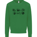 Fossil Set Palaeontologist Palaeontology Kids Sweatshirt Jumper Irish Green