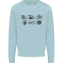 Fossil Set Palaeontologist Palaeontology Kids Sweatshirt Jumper Light Blue