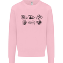 Fossil Set Palaeontologist Palaeontology Kids Sweatshirt Jumper Light Pink