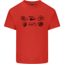 Fossil Set Palaeontologist Palaeontology Kids T-Shirt Childrens Red