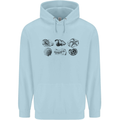 Fossil Set Palaeontologist Palaeontology Mens 80% Cotton Hoodie Light Blue