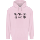 Fossil Set Palaeontologist Palaeontology Mens 80% Cotton Hoodie Light Pink
