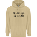 Fossil Set Palaeontologist Palaeontology Mens 80% Cotton Hoodie Sand