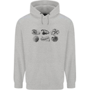 Fossil Set Palaeontologist Palaeontology Mens 80% Cotton Hoodie Sports Grey