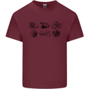 Fossil Set Palaeontologist Palaeontology Mens Cotton T-Shirt Tee Top Maroon