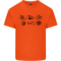 Fossil Set Palaeontologist Palaeontology Mens Cotton T-Shirt Tee Top Orange