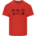 Fossil Set Palaeontologist Palaeontology Mens Cotton T-Shirt Tee Top Red