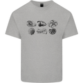 Fossil Set Palaeontologist Palaeontology Mens Cotton T-Shirt Tee Top Sports Grey
