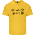 Fossil Set Palaeontologist Palaeontology Mens Cotton T-Shirt Tee Top Yellow