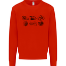 Fossil Set Palaeontologist Palaeontology Mens Sweatshirt Jumper Bright Red