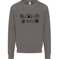 Fossil Set Palaeontologist Palaeontology Mens Sweatshirt Jumper Charcoal