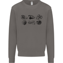 Fossil Set Palaeontologist Palaeontology Mens Sweatshirt Jumper Charcoal