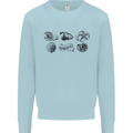 Fossil Set Palaeontologist Palaeontology Mens Sweatshirt Jumper Light Blue
