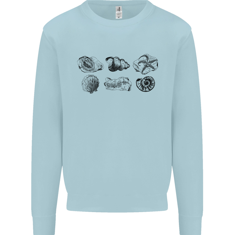 Fossil Set Palaeontologist Palaeontology Mens Sweatshirt Jumper Light Blue