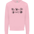 Fossil Set Palaeontologist Palaeontology Mens Sweatshirt Jumper Light Pink