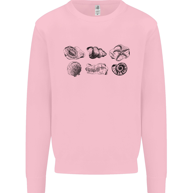Fossil Set Palaeontologist Palaeontology Mens Sweatshirt Jumper Light Pink