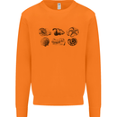 Fossil Set Palaeontologist Palaeontology Mens Sweatshirt Jumper Orange