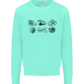 Fossil Set Palaeontologist Palaeontology Mens Sweatshirt Jumper Peppermint