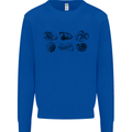 Fossil Set Palaeontologist Palaeontology Mens Sweatshirt Jumper Royal Blue