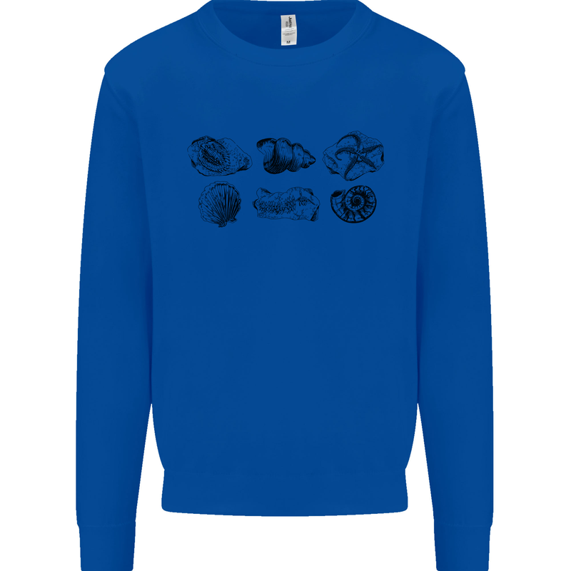 Fossil Set Palaeontologist Palaeontology Mens Sweatshirt Jumper Royal Blue