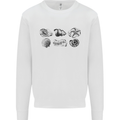 Fossil Set Palaeontologist Palaeontology Mens Sweatshirt Jumper White