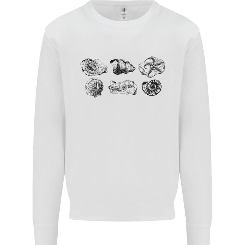 Fossil Set Palaeontologist Palaeontology Mens Sweatshirt Jumper White