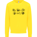 Fossil Set Palaeontologist Palaeontology Mens Sweatshirt Jumper Yellow