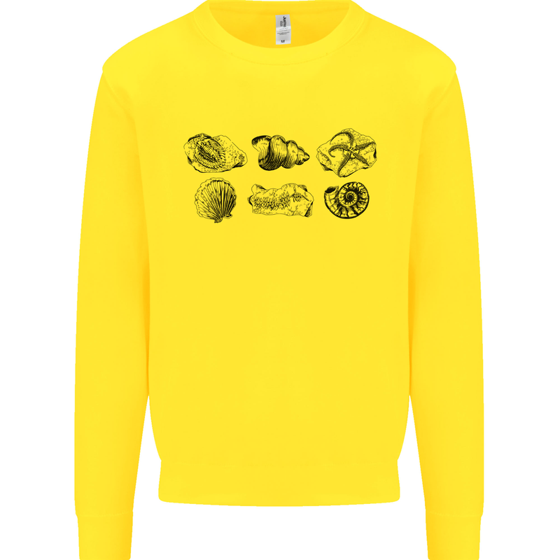 Fossil Set Palaeontologist Palaeontology Mens Sweatshirt Jumper Yellow