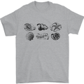 Fossil Set Palaeontologist Palaeontology Mens T-Shirt 100% Cotton Sports Grey