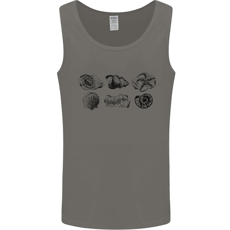 Fossil Set Palaeontologist Palaeontology Mens Vest Tank Top Charcoal