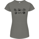 Fossil Set Palaeontologist Palaeontology Womens Petite Cut T-Shirt Charcoal