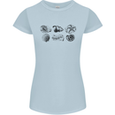 Fossil Set Palaeontologist Palaeontology Womens Petite Cut T-Shirt Light Blue