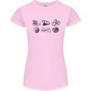 Fossil Set Palaeontologist Palaeontology Womens Petite Cut T-Shirt Light Pink