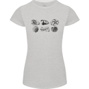 Fossil Set Palaeontologist Palaeontology Womens Petite Cut T-Shirt Sports Grey