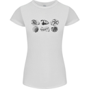 Fossil Set Palaeontologist Palaeontology Womens Petite Cut T-Shirt White