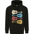 Four Ukulele Guitars Childrens Kids Hoodie Black