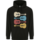 Four Ukulele Guitars Childrens Kids Hoodie Black