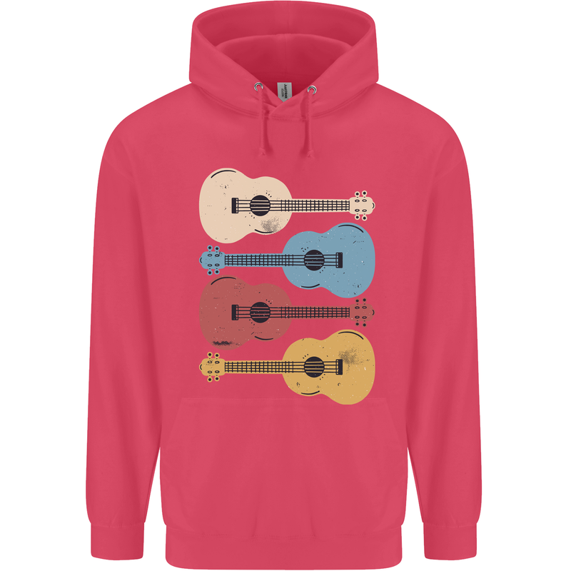 Four Ukulele Guitars Childrens Kids Hoodie Heliconia