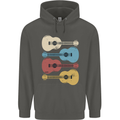 Four Ukulele Guitars Childrens Kids Hoodie Storm Grey