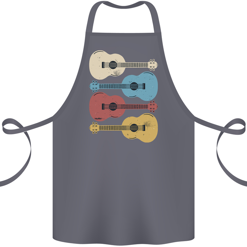 Four Ukulele Guitars Cotton Apron 100% Organic Steel