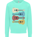 Four Ukulele Guitars Kids Sweatshirt Jumper Peppermint