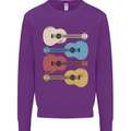 Four Ukulele Guitars Kids Sweatshirt Jumper Purple