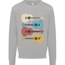 Four Ukulele Guitars Kids Sweatshirt Jumper Sports Grey