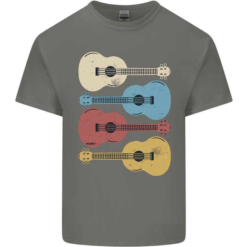 Four Ukulele Guitars Kids T-Shirt Childrens Charcoal