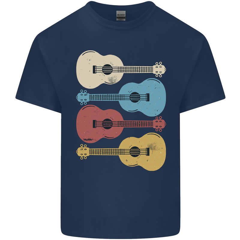 Four Ukulele Guitars Kids T-Shirt Childrens Navy Blue