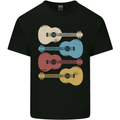 Four Ukulele Guitars Mens Cotton T-Shirt Tee Top Black