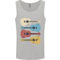 Four Ukulele Guitars Mens Vest Tank Top Sports Grey